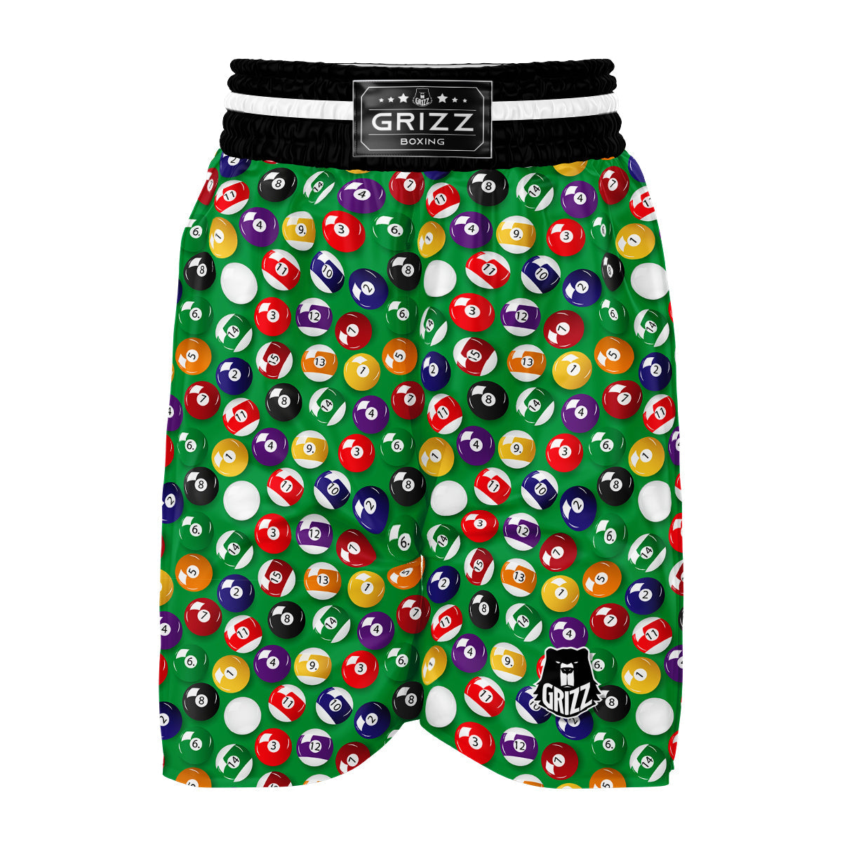 Snooker Ball Print Pattern Boxing Shorts-grizzshop