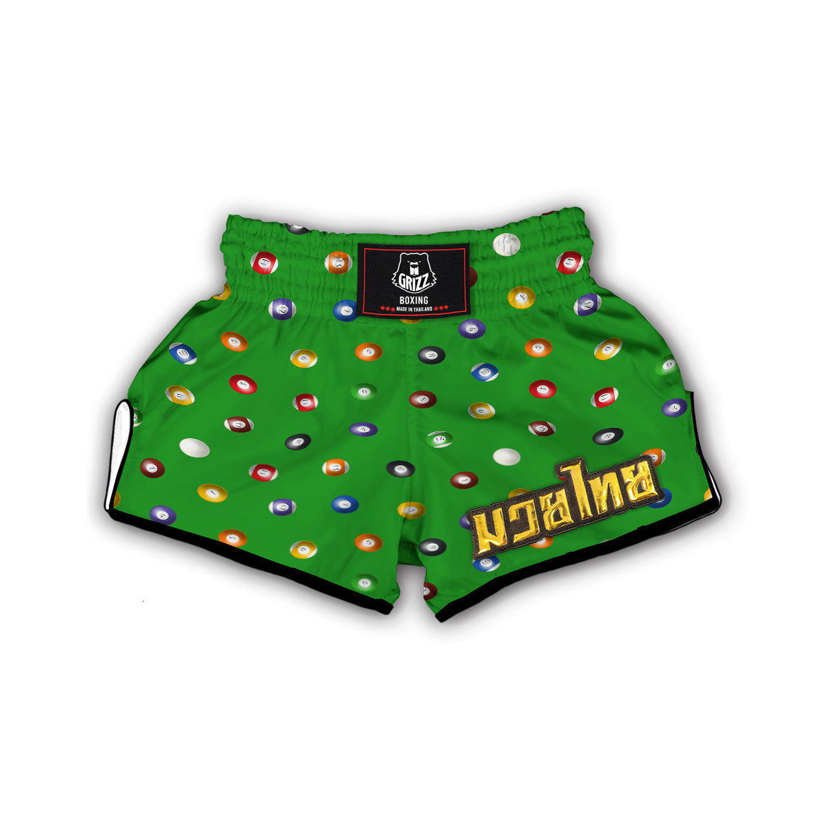 Snooker Ball Vintage Print Pattern Muay Thai Boxing Shorts-grizzshop