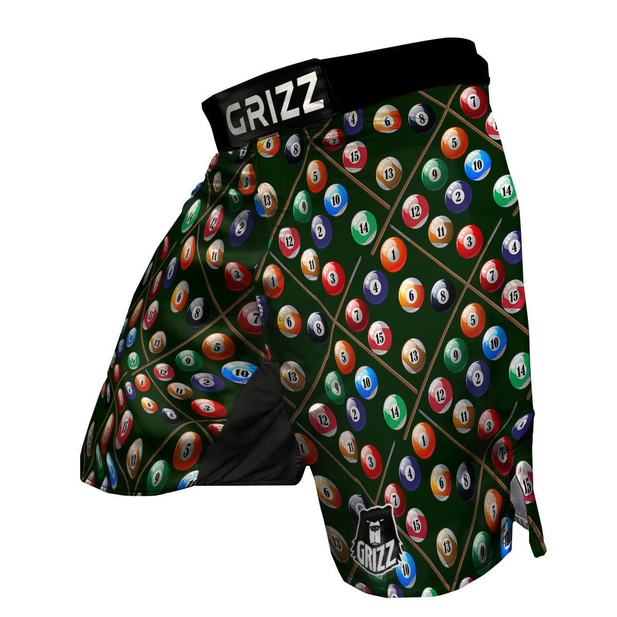 Snooker Cue Print Pattern MMA Shorts-grizzshop