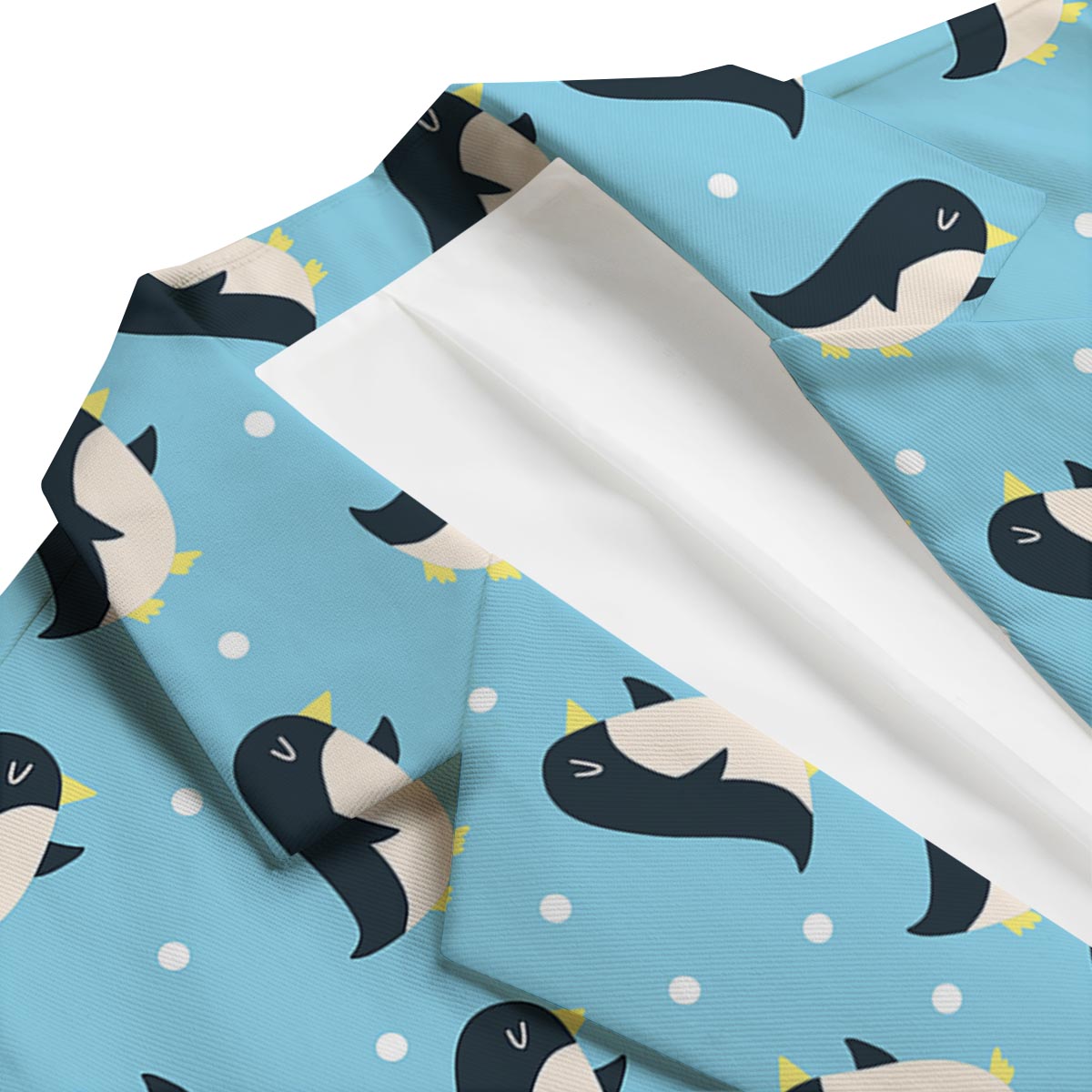 Snow Polka Dot Penguin Pattern Print Men's Blazer-grizzshop