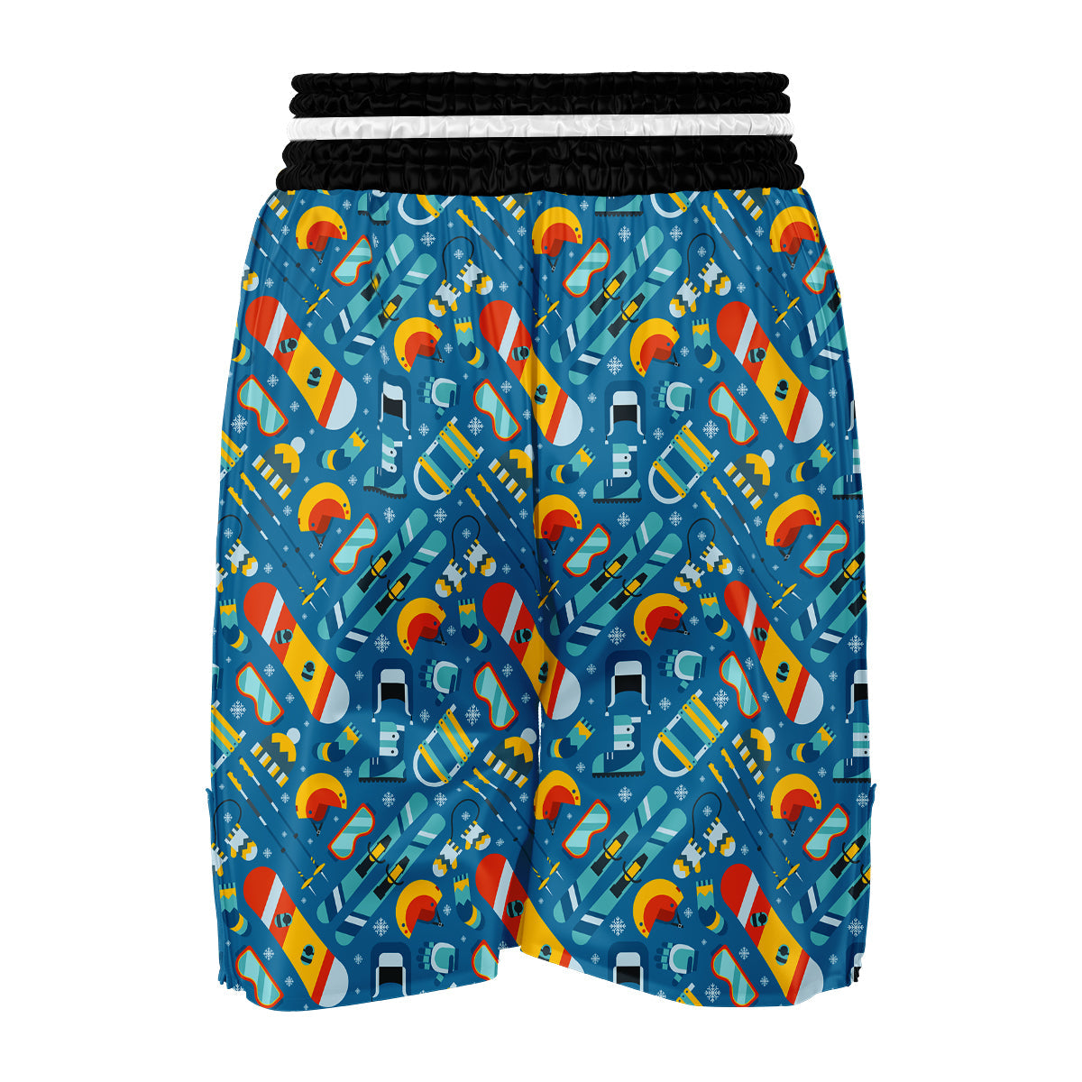 Snowboard And Equipment Print Pattern Boxing Shorts-grizzshop