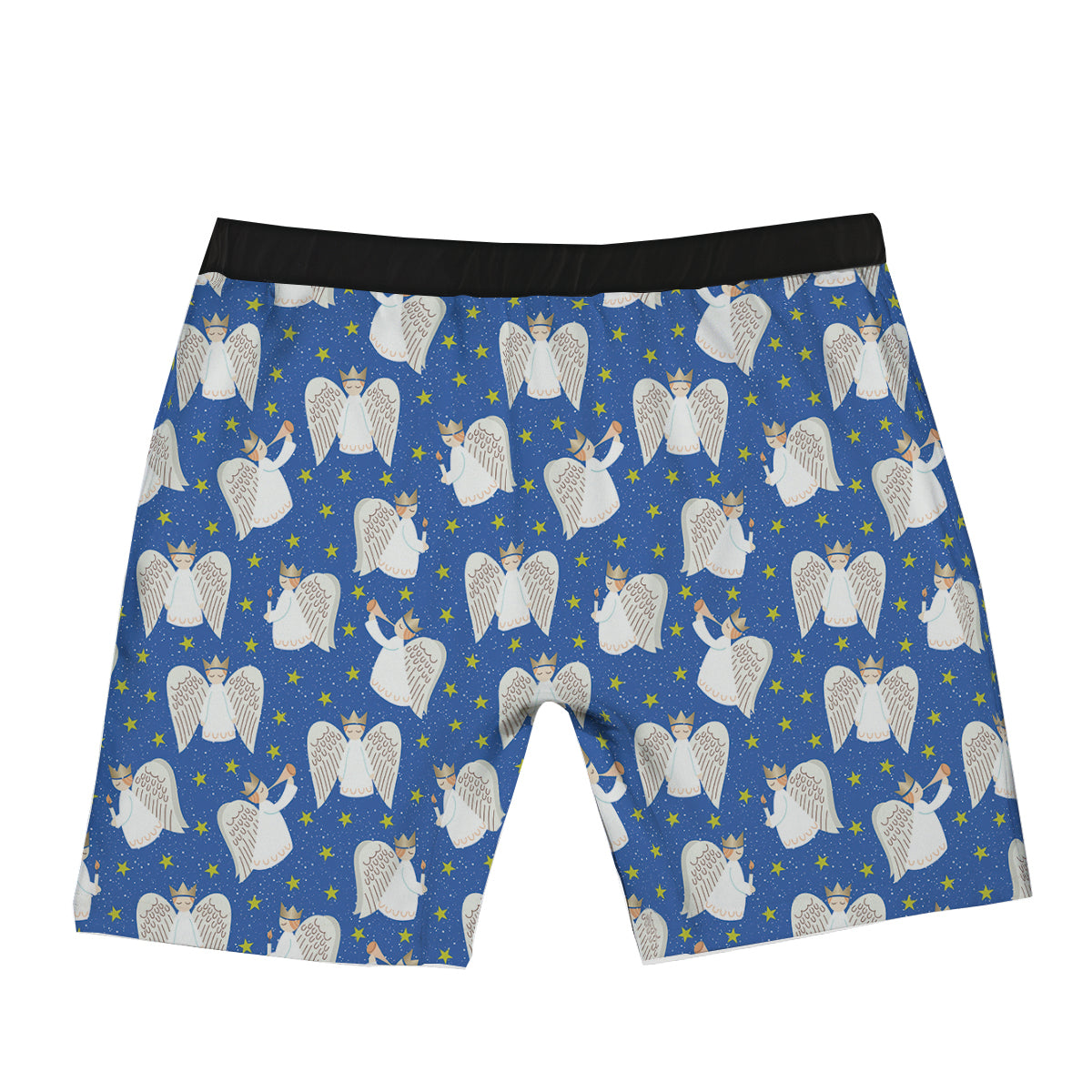 Snowflake And Angel Print Pattern Boxer Briefs-grizzshop