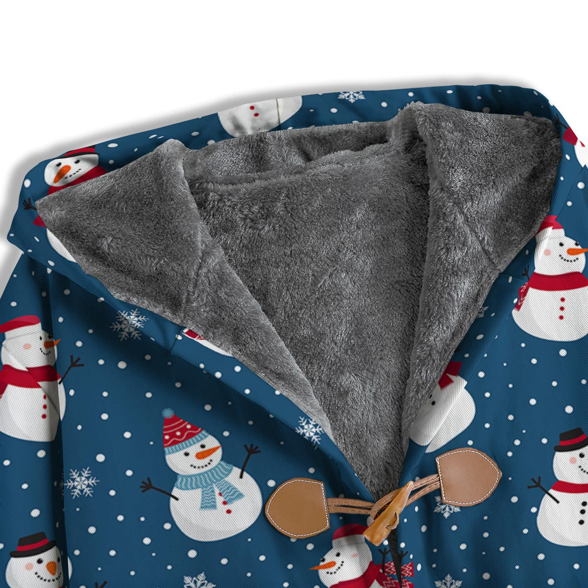 Snowflake And Snowman Print Pattern Men's Windbreaker Jacket-grizzshop