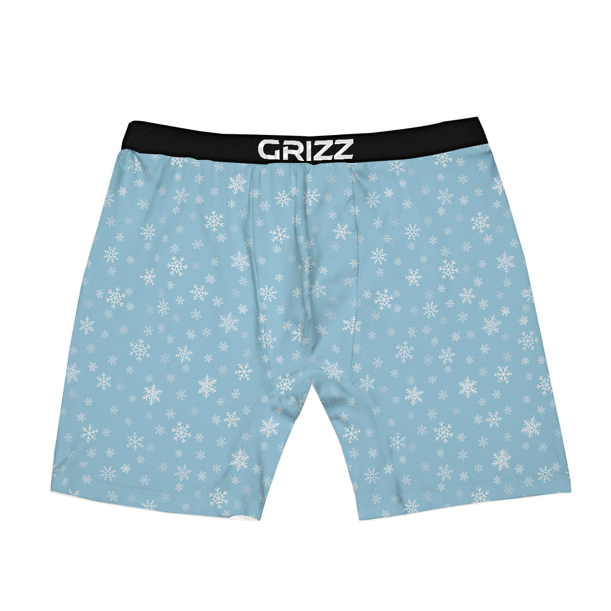 Snowflake Blue Print Pattern Boxer Briefs-grizzshop