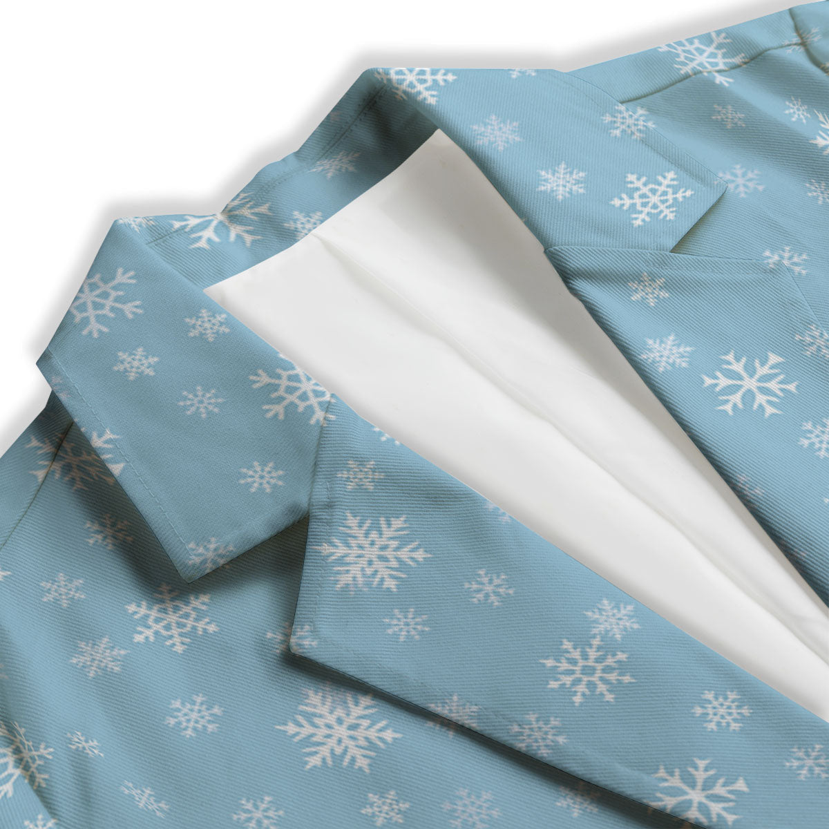 Snowflake Blue Print Pattern Women's Blazer-grizzshop