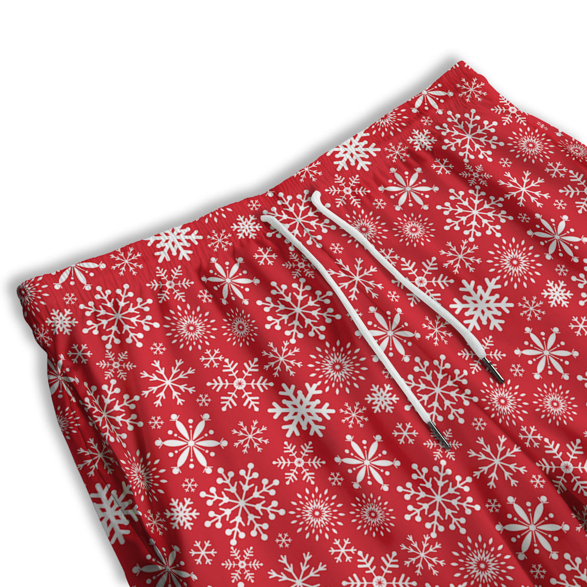 Snowflake Christmas Print Men's Athletic Shorts