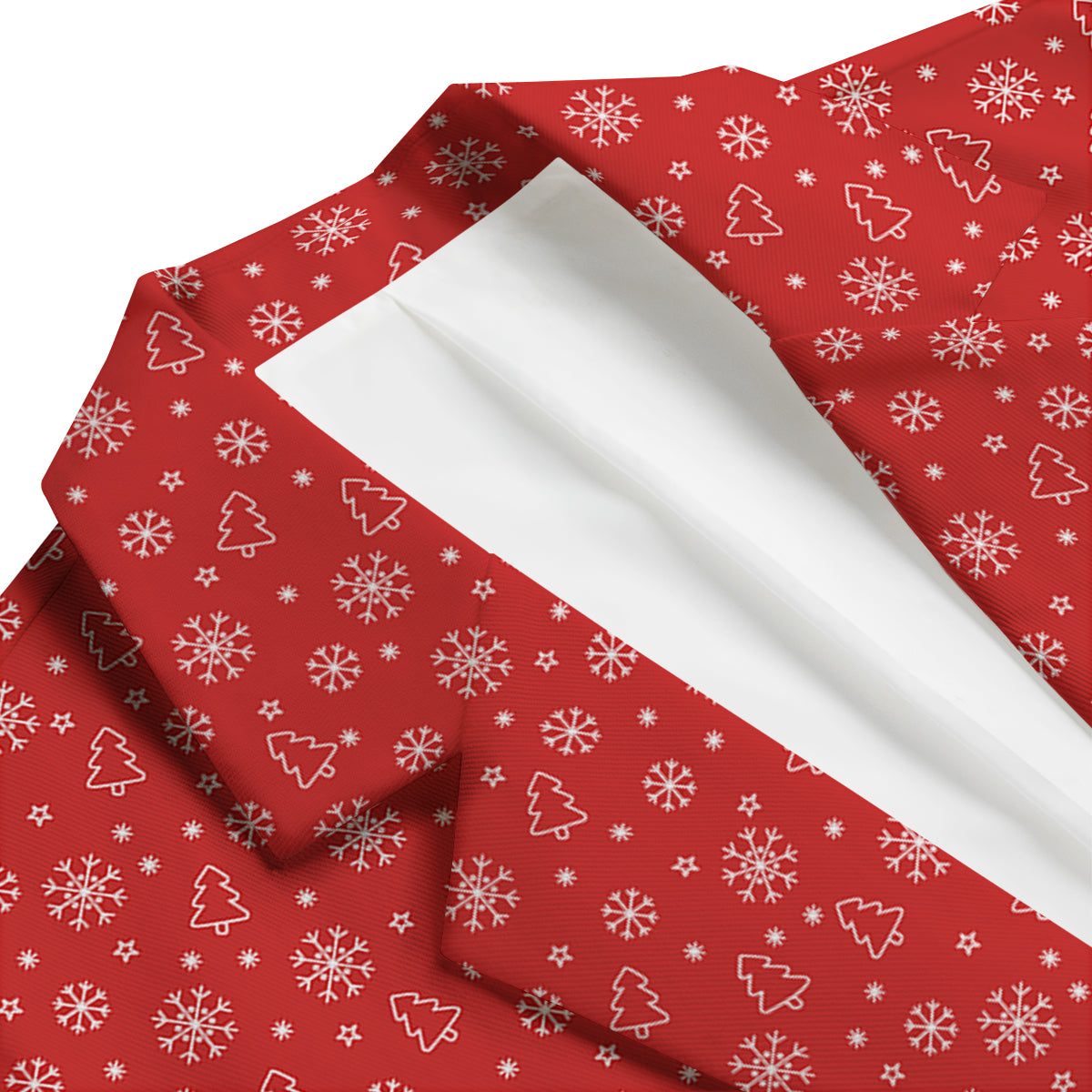 Snowflake Christmas Print Pattern Men's Blazer-grizzshop