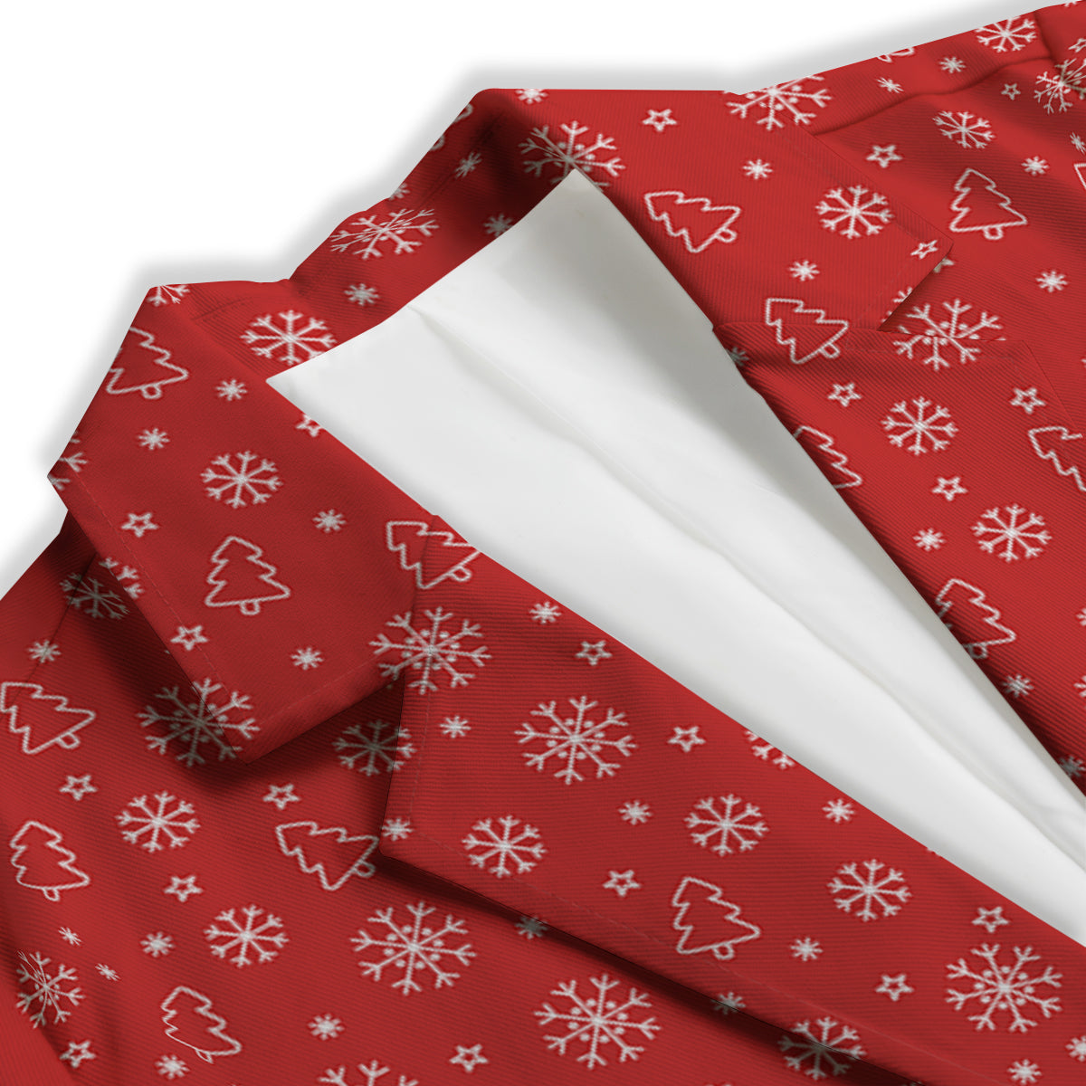 Snowflake Christmas Print Pattern Women's Blazer-grizzshop