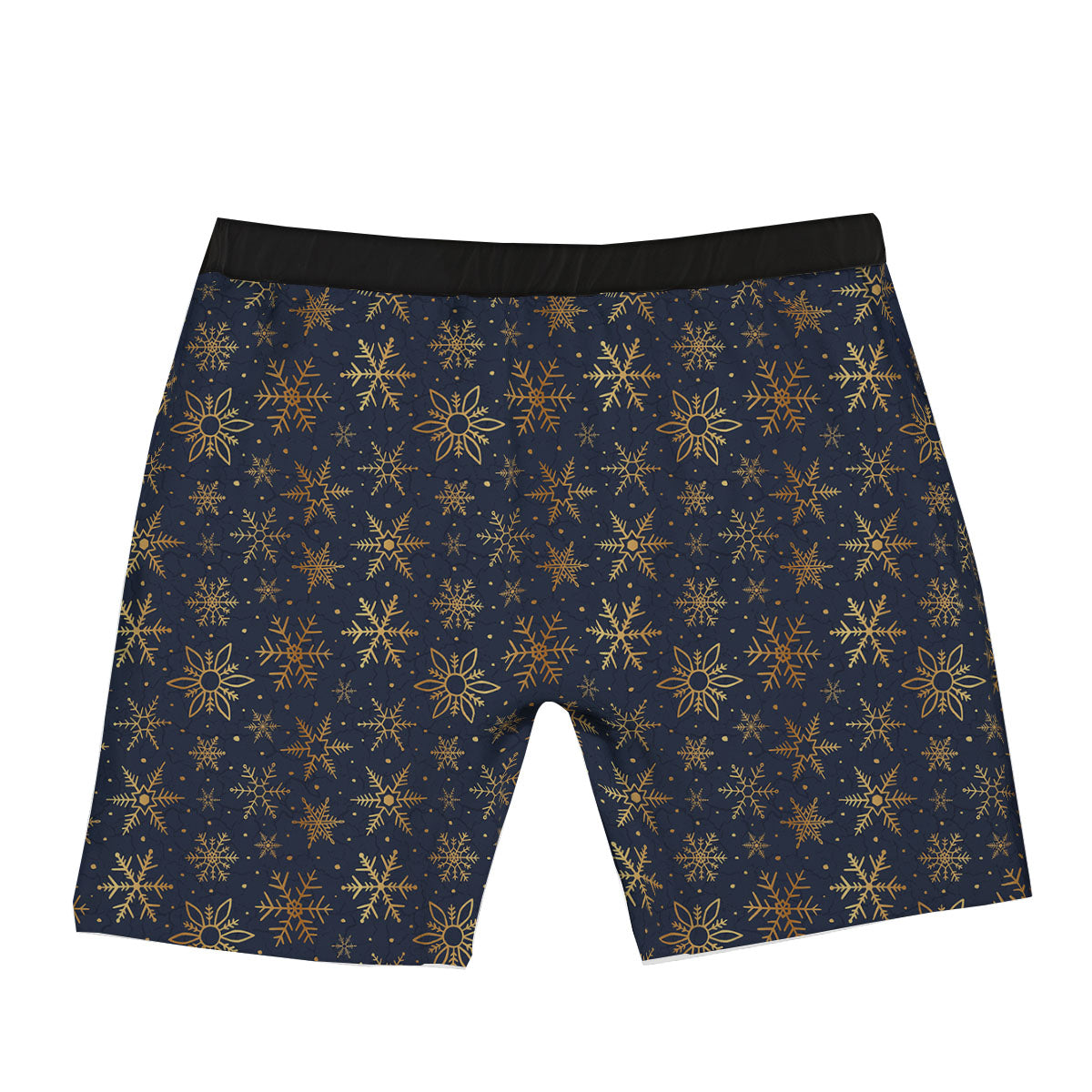 Snowflake Golden Print Boxer Briefs-grizzshop
