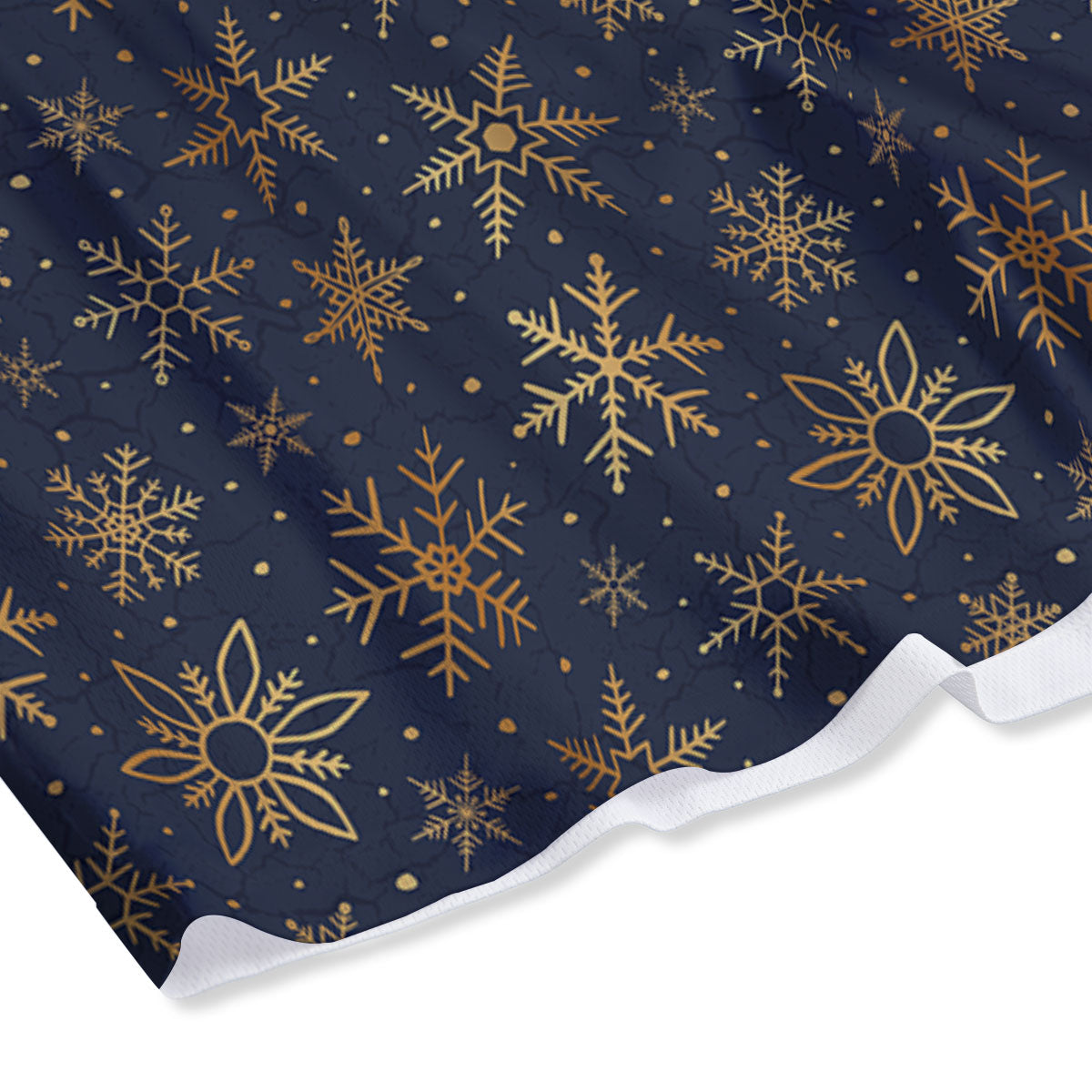 Snowflake Golden Print Mesh Shorts