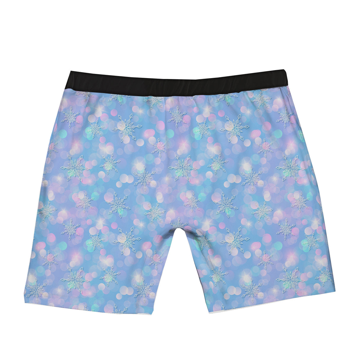 Snowflake Pastel Color Print Pattern Boxer Briefs-grizzshop