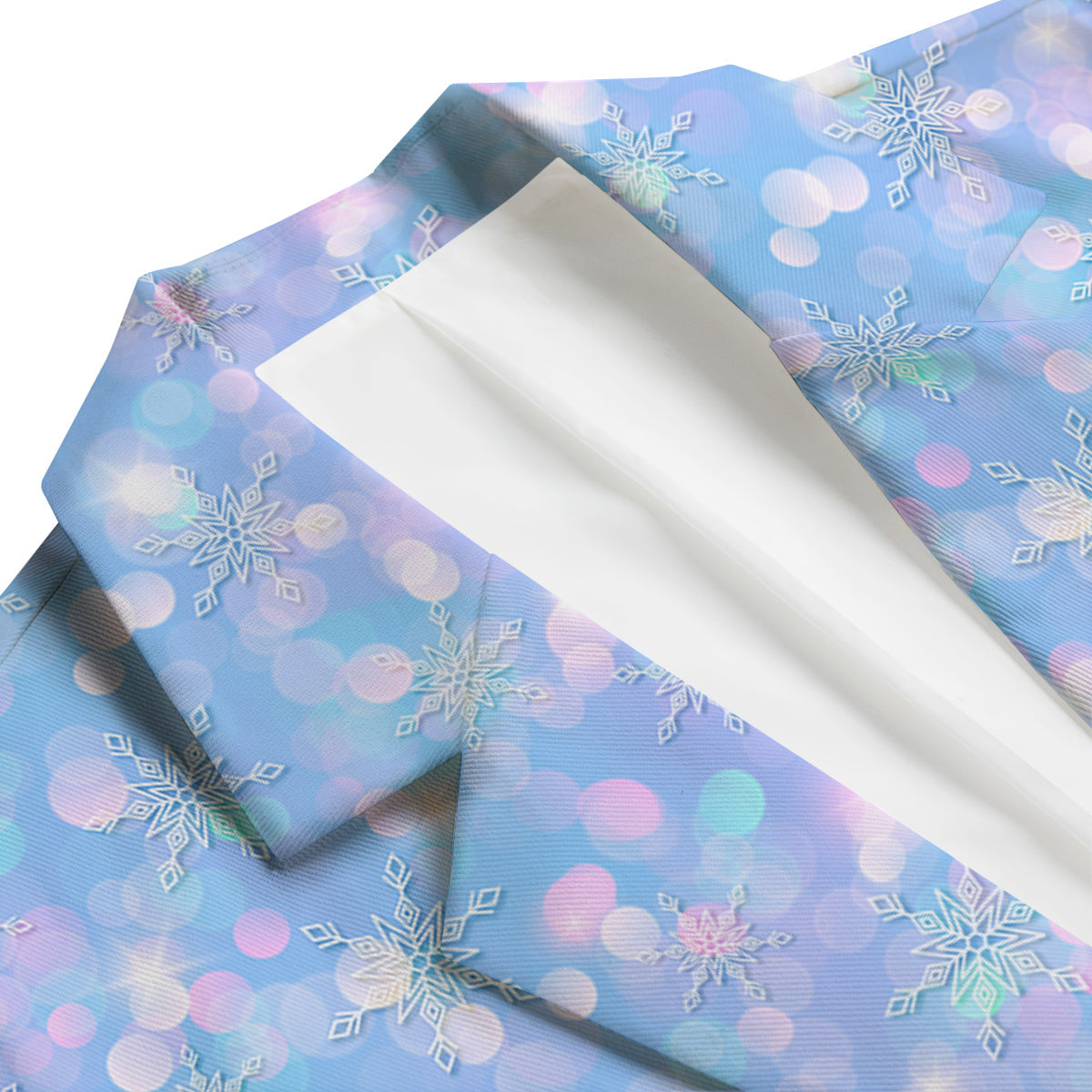 Snowflake Pastel Color Print Pattern Men's Blazer-grizzshop
