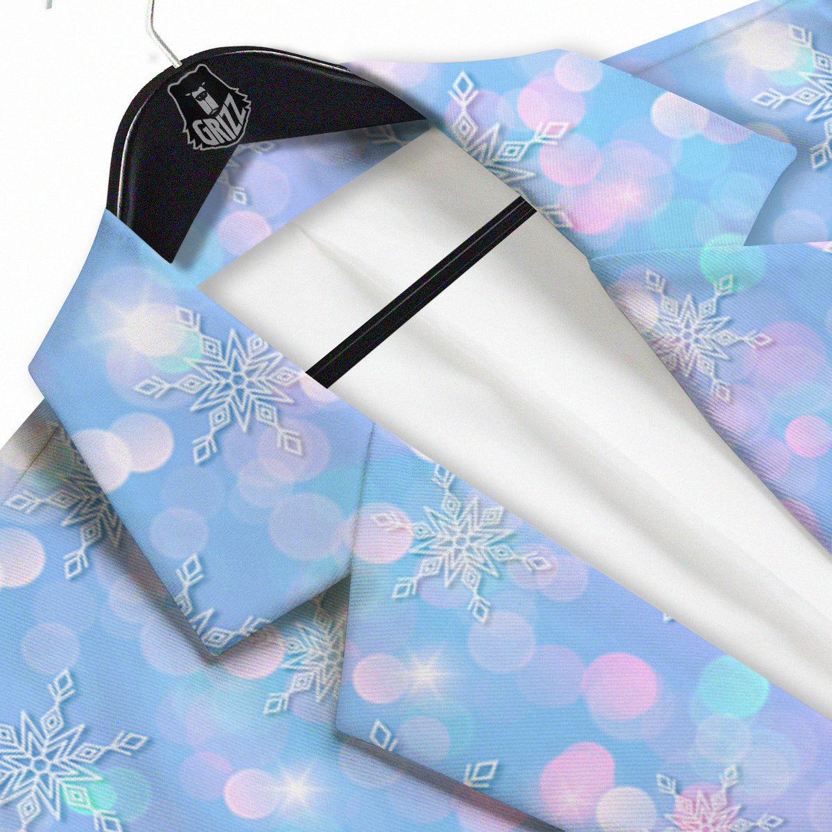 Snowflake Pastel Color Print Pattern Men's Sport Coat-grizzshop