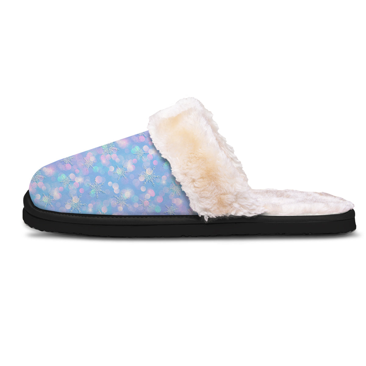 Snowflake Pastel Color Print Pattern Slippers-grizzshop