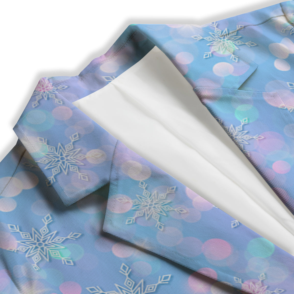 Snowflake Pastel Color Print Pattern Women's Blazer-grizzshop