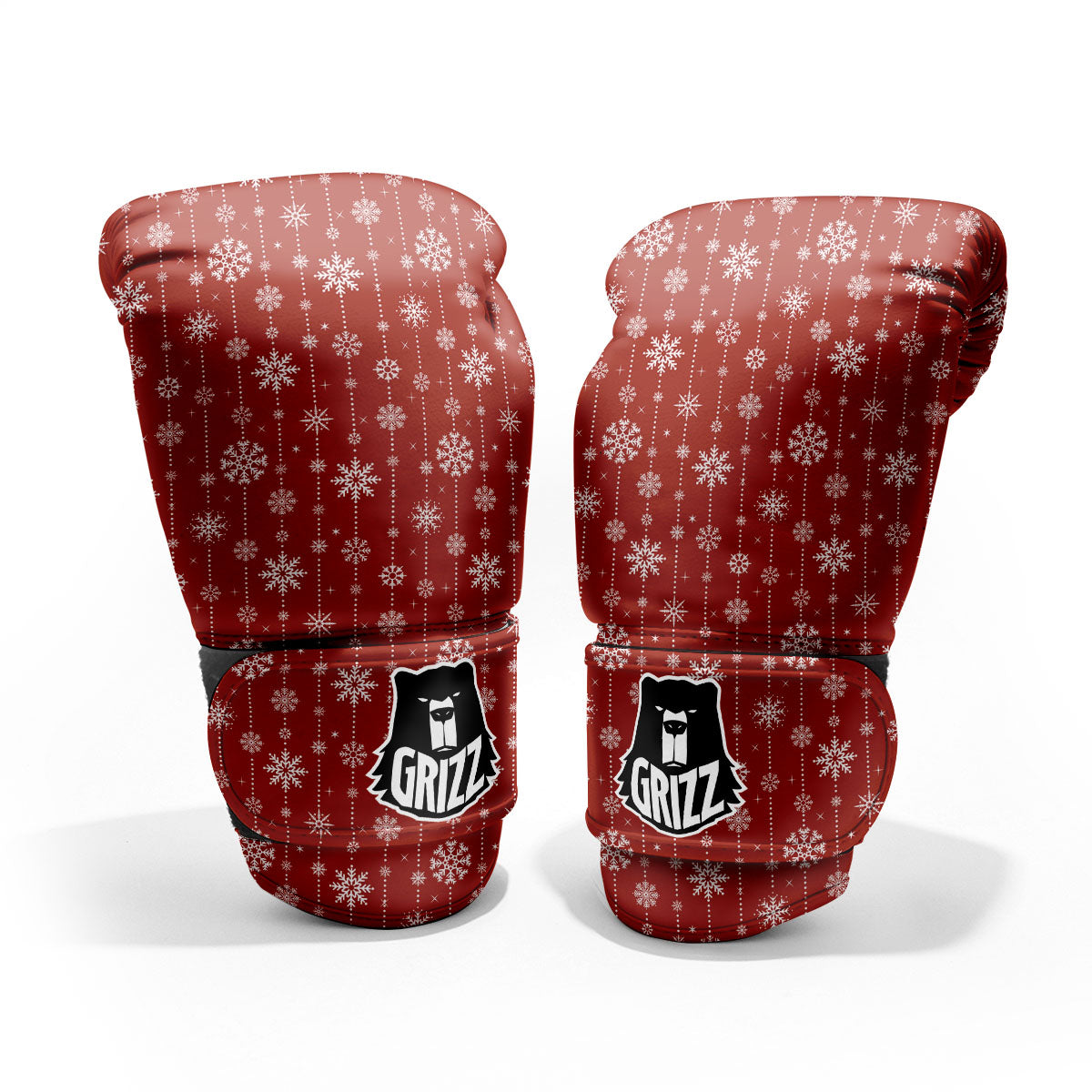 Snowflakes Merry Christmas Print Pattern Pro Boxing Glove
