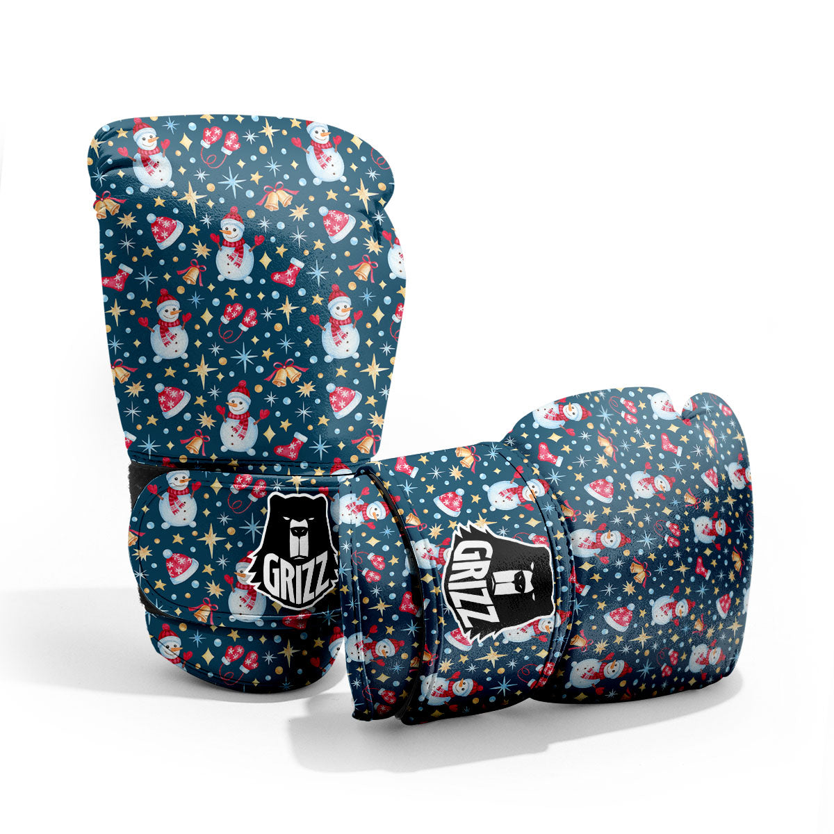 Snowman Christmas Print Pattern Pro Boxing Glove