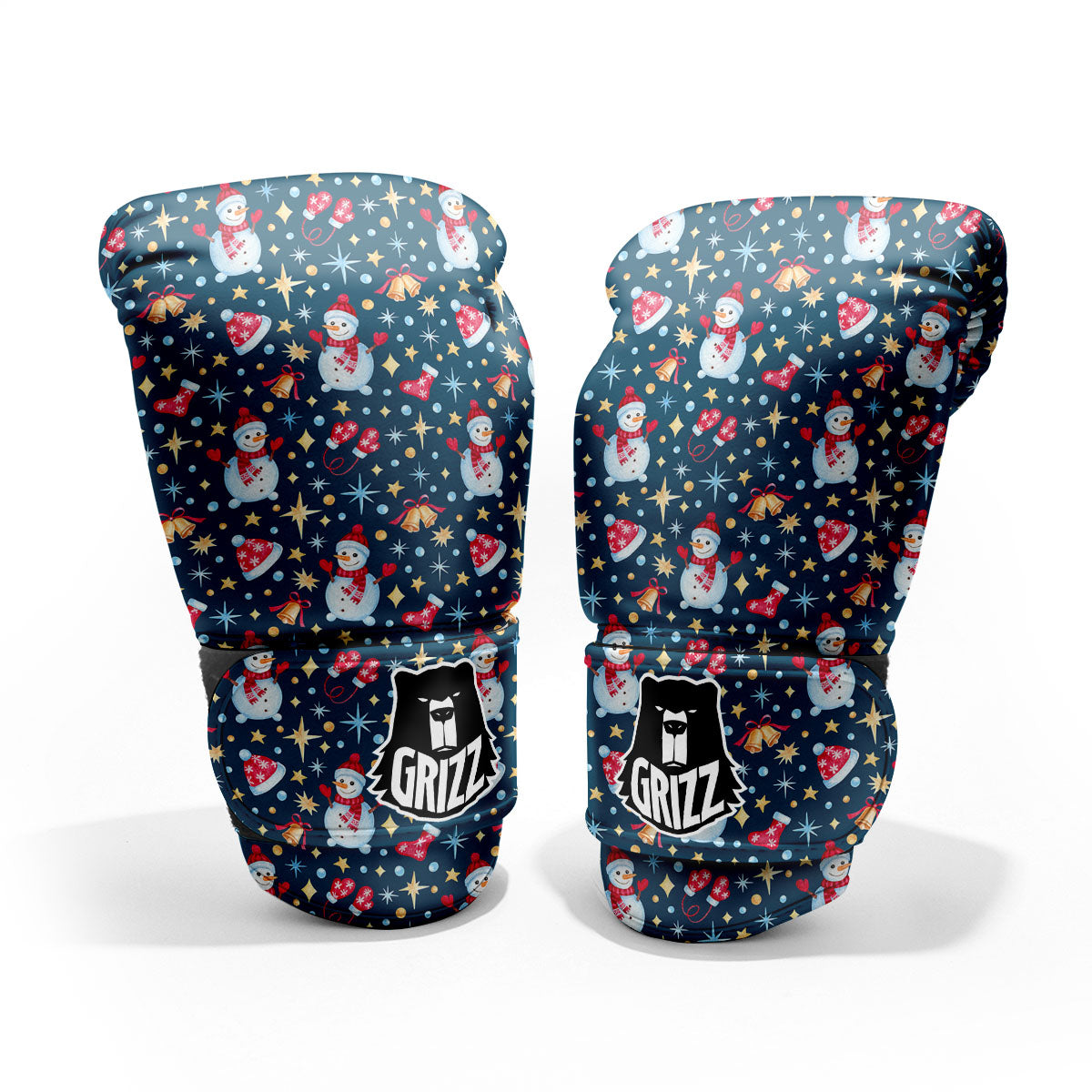 Snowman Christmas Print Pattern Pro Boxing Glove