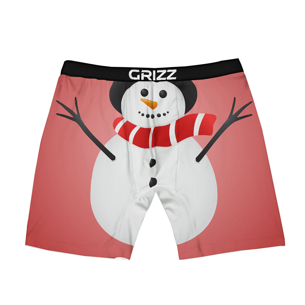 Snowman Cute Print Boxer Briefs-grizzshop