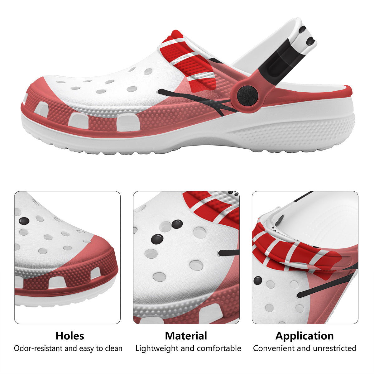 Snowman Cute Print Clog-grizzshop