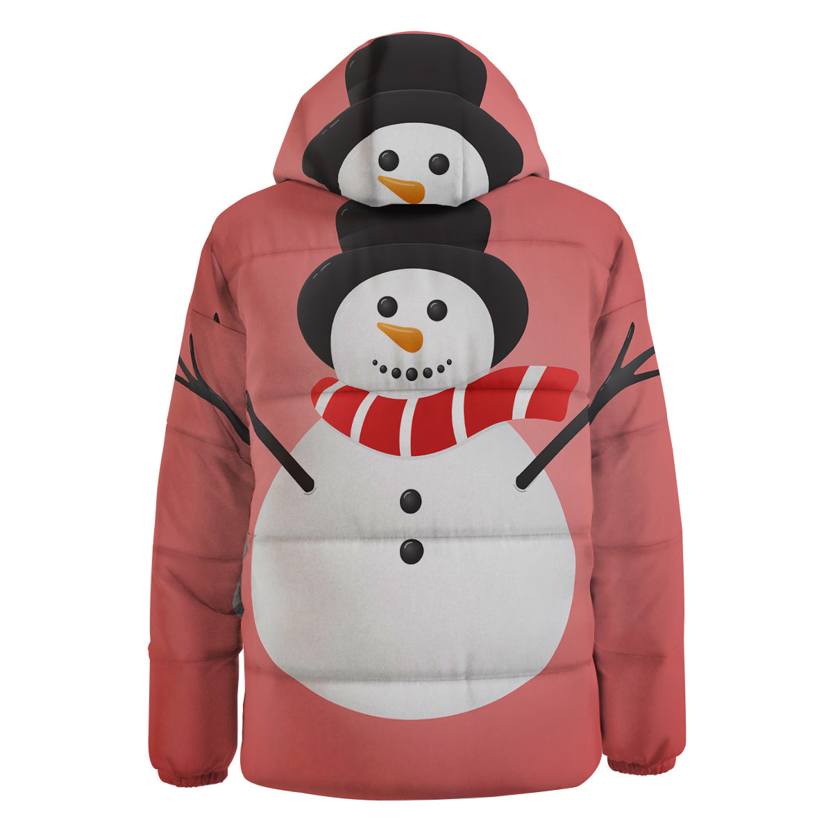 Snowman Cute Print Down Jacket-grizzshop
