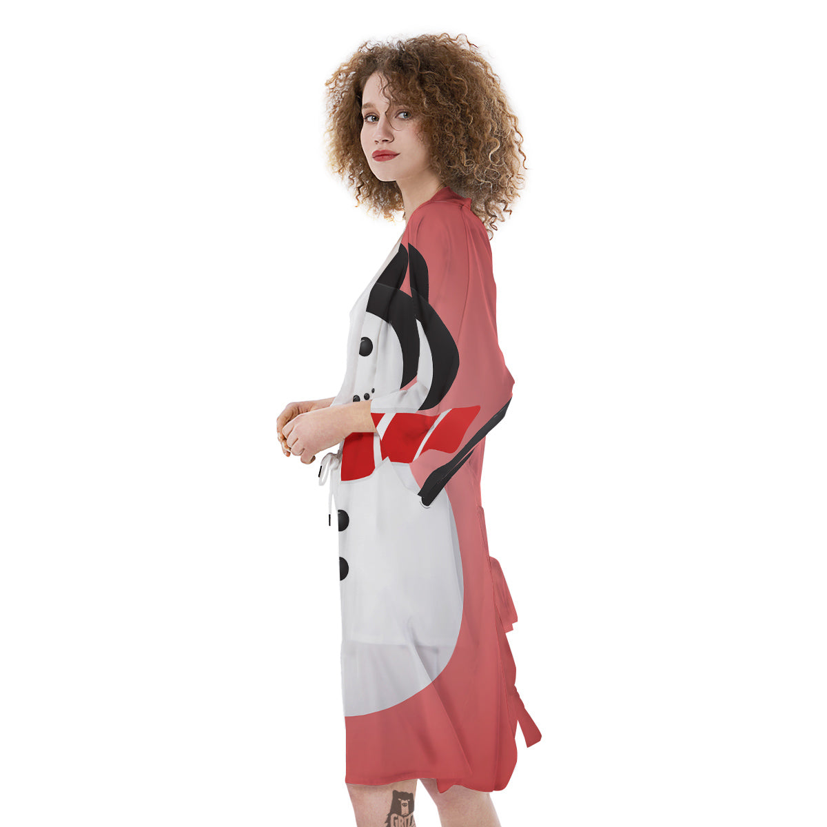 Snowman Cute Print Kimono-grizzshop