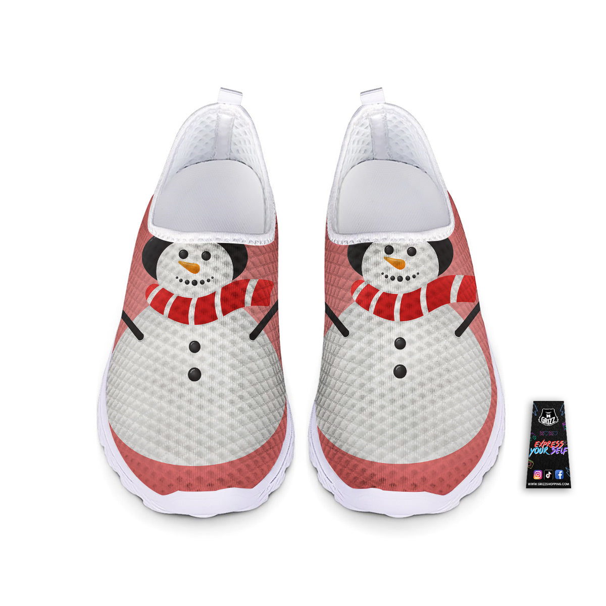 Snowman Cute Print Nurse Shoes-grizzshop