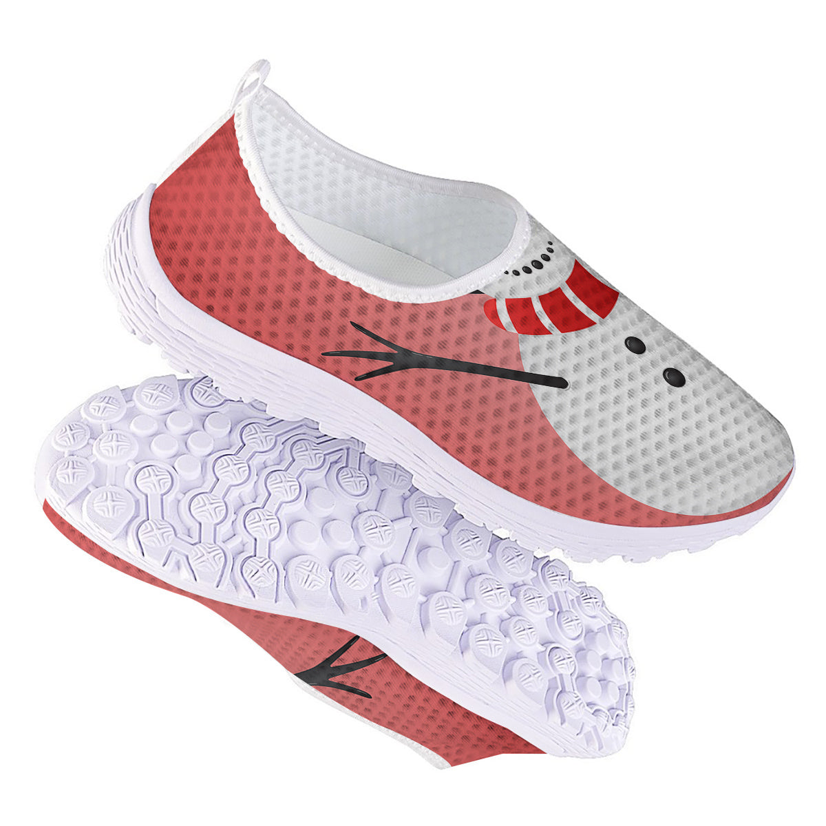 Snowman Cute Print Nurse Shoes-grizzshop