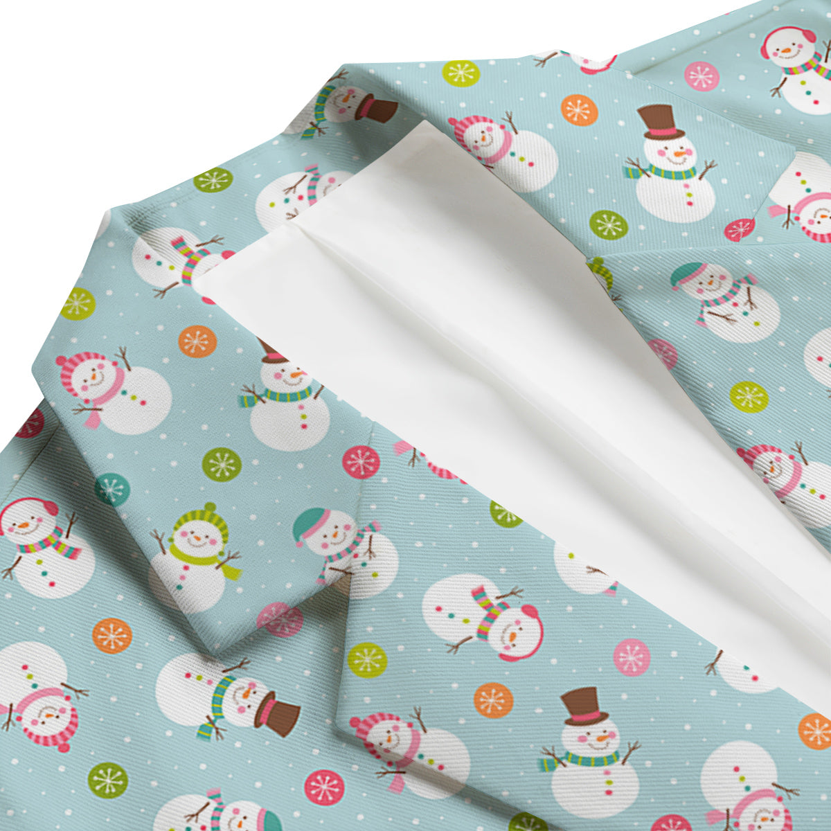 Snowman Cute Print Pattern Men's Blazer-grizzshop