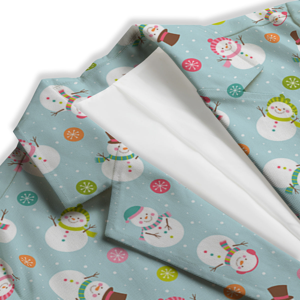 Snowman Cute Print Pattern Women's Blazer-grizzshop