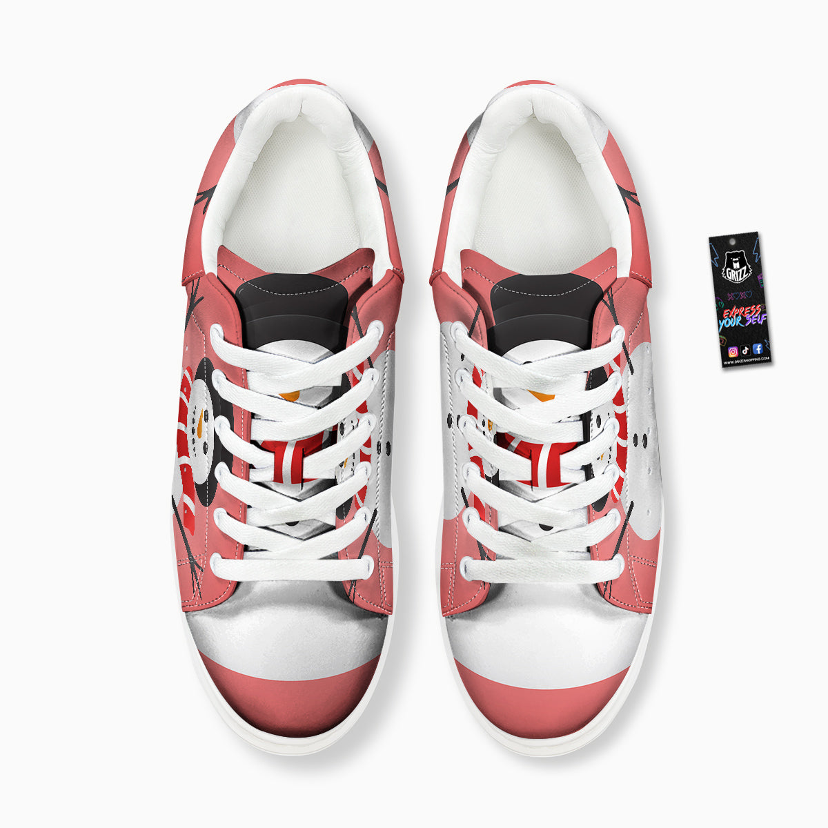 Snowman Cute Print Platform Shoes-grizzshop