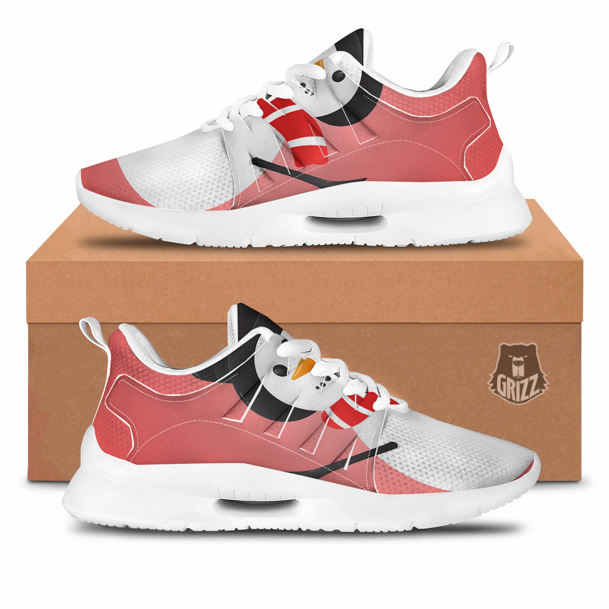 Snowman Cute Print Tennis Shoes-grizzshop