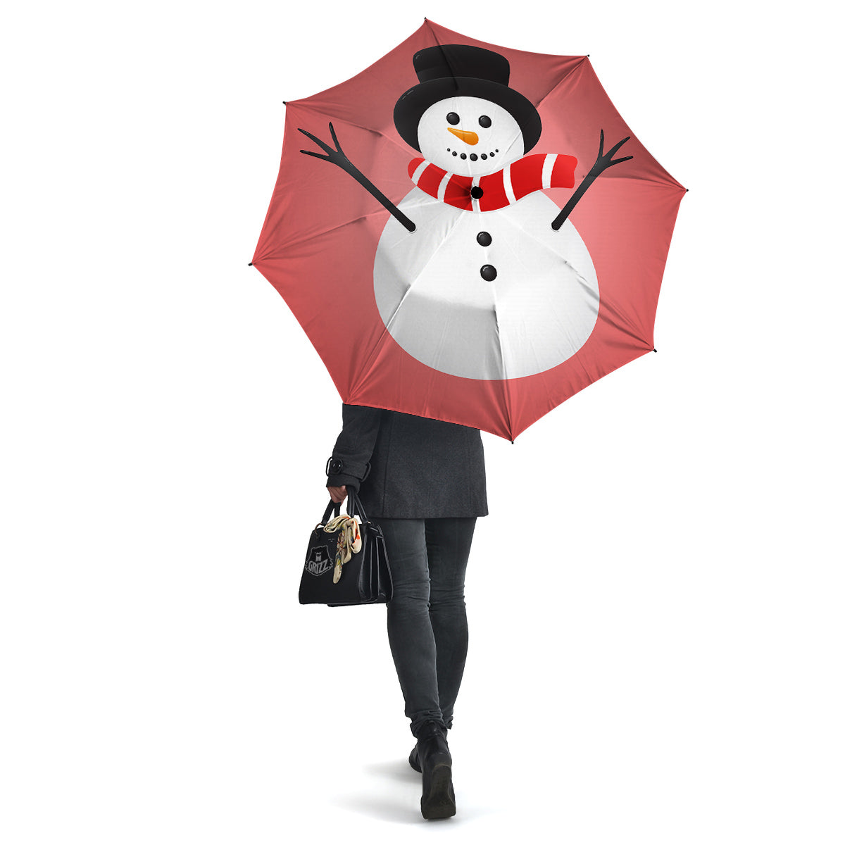 Snowman Cute Print Umbrella-grizzshop