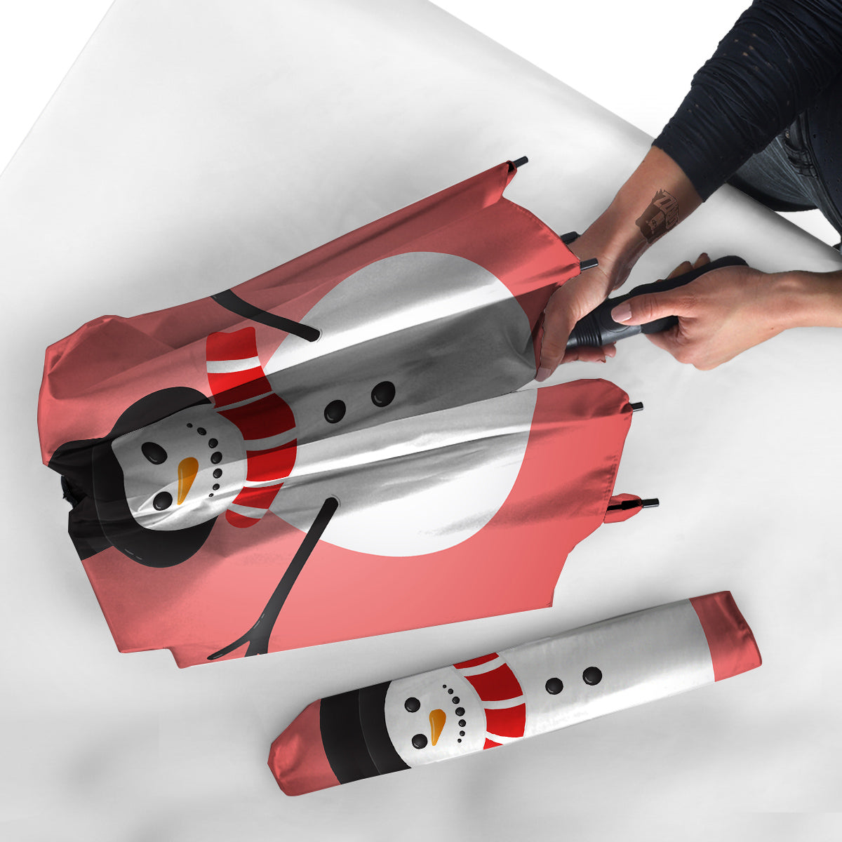 Snowman Cute Print Umbrella-grizzshop