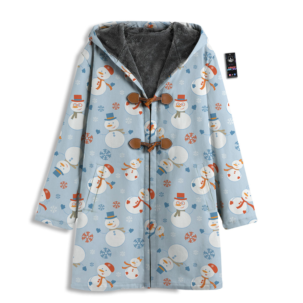 Snowman Holiday Print Pattern Men's Windbreaker Jacket-grizzshop