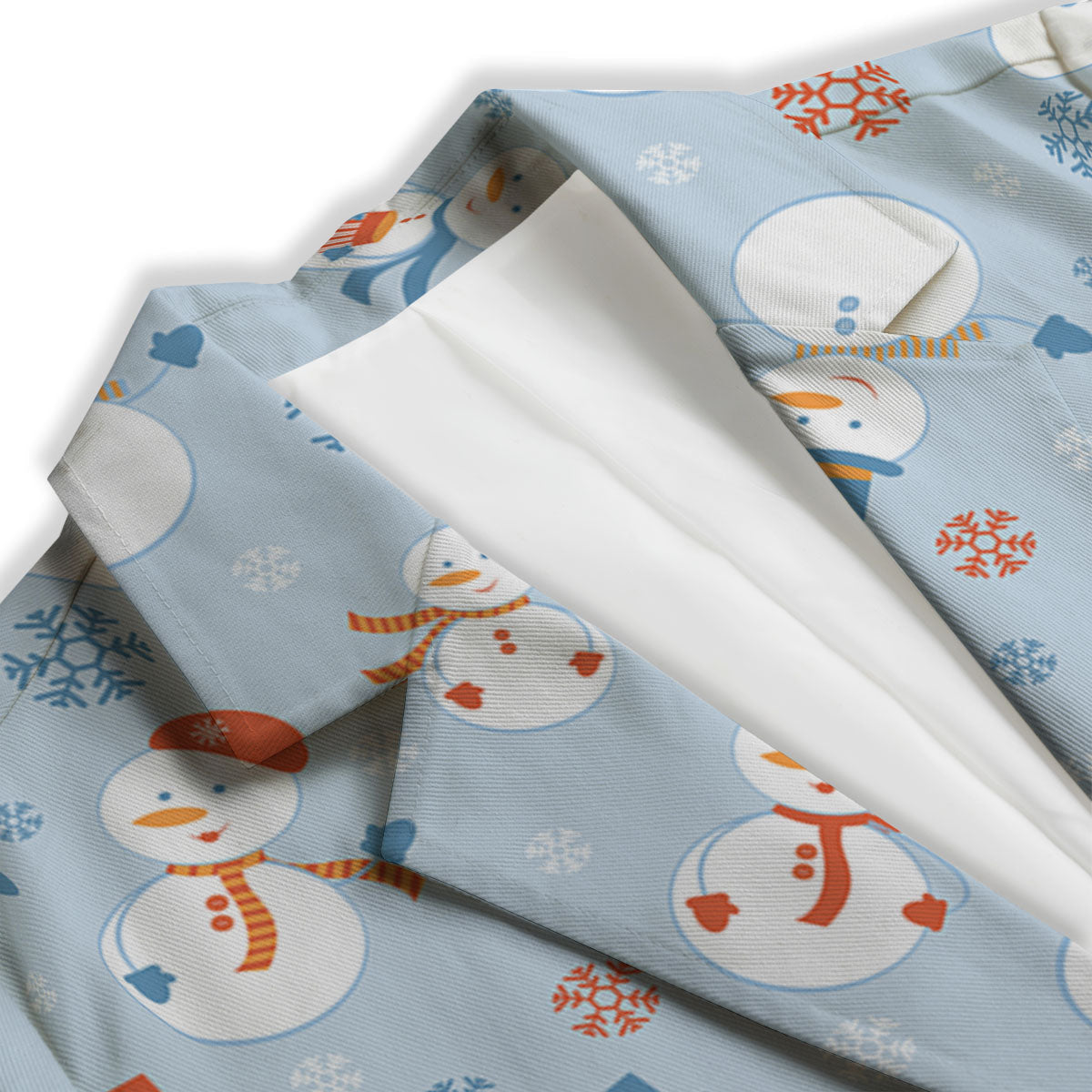 Snowman Holiday Print Pattern Women's Blazer-grizzshop