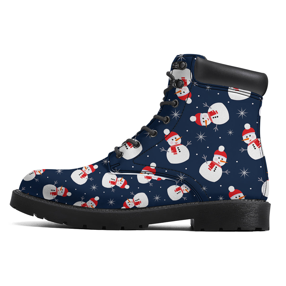 Snowman Print Pattern Boots-grizzshop