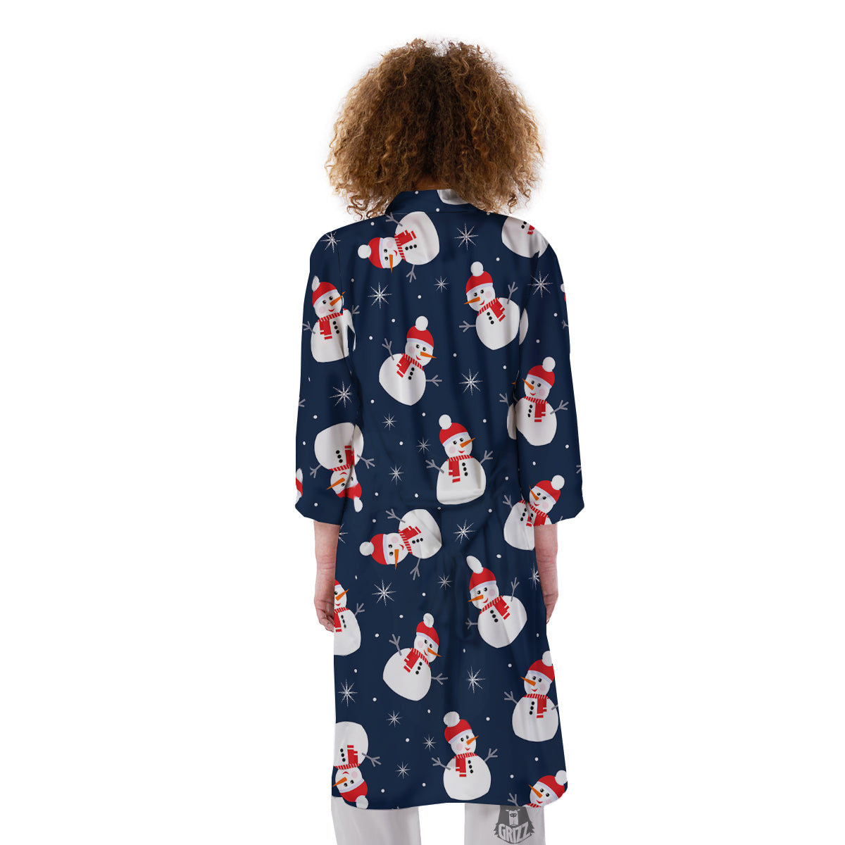 Snowman Print Pattern Kimono-grizzshop