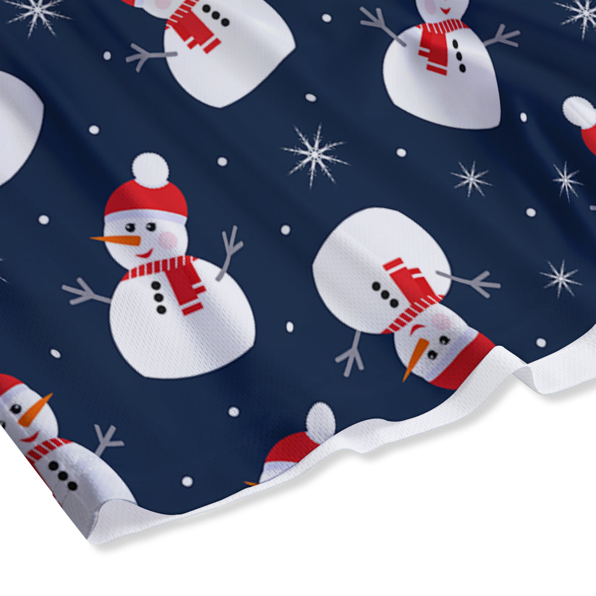 Snowman Print Pattern Mesh Shorts-grizzshop