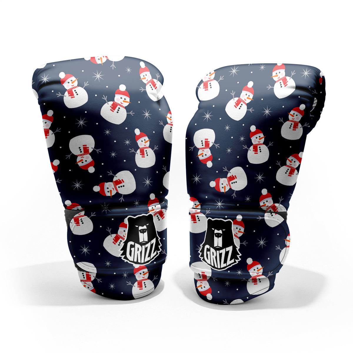 Snowman Print Pattern Pro Boxing Glove