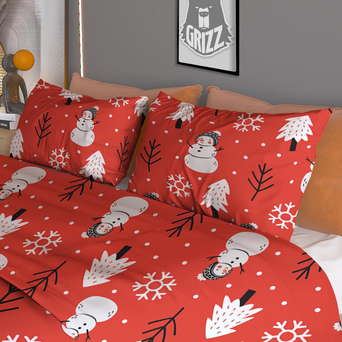 Star White And Black Print Pattern Duvet Cover Bedding Set