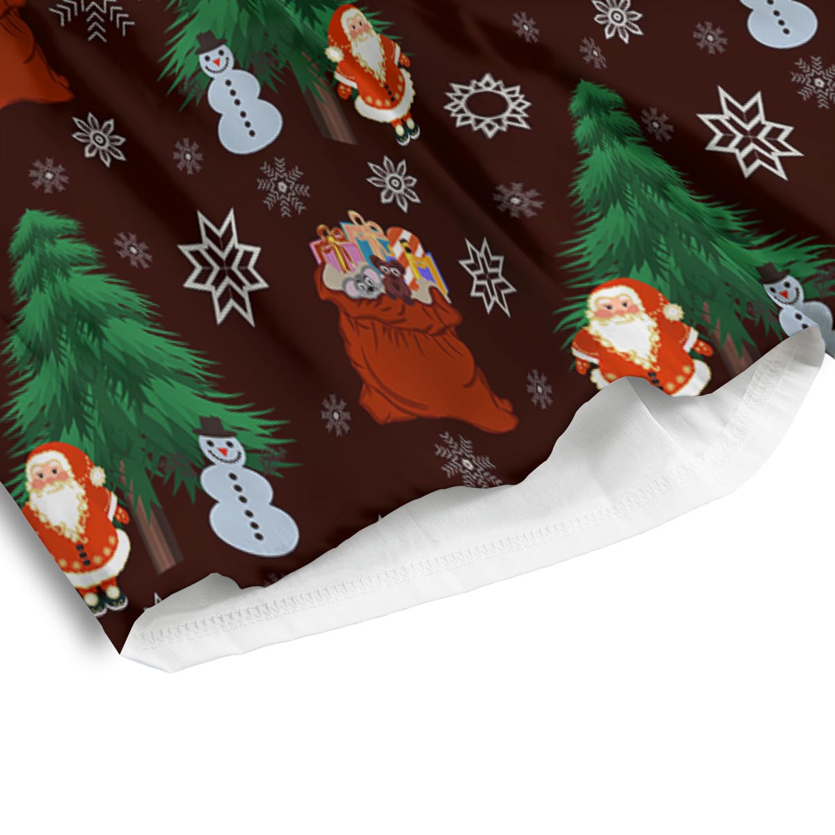 Snowman Santa Print Pattern Men's Athletic Shorts