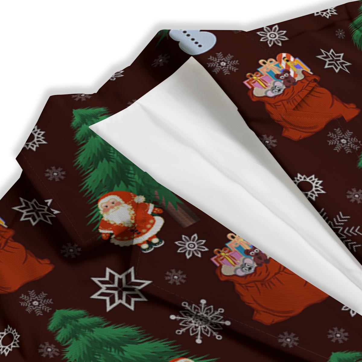 Snowman Santa Print Pattern Women's Blazer-grizzshop
