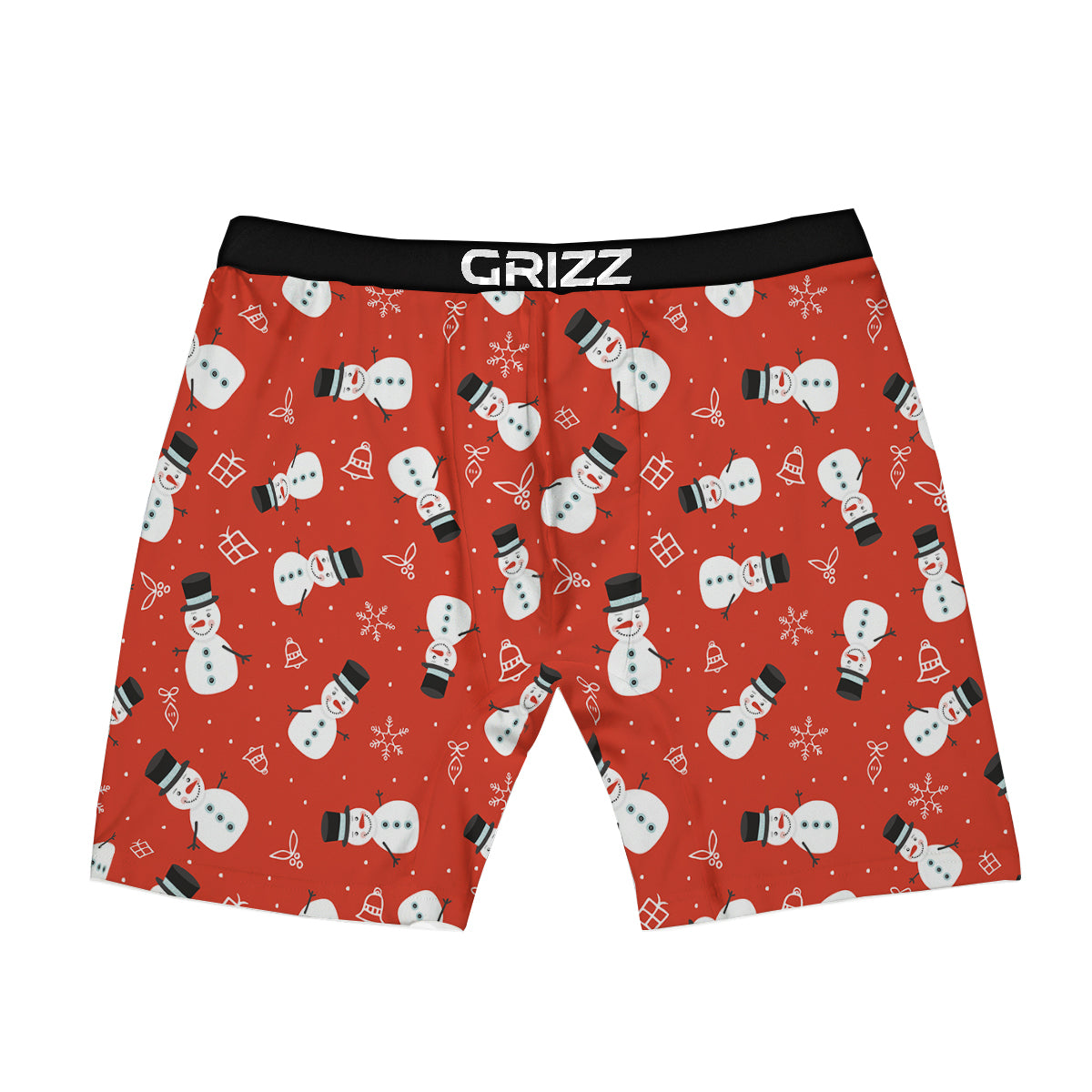 Snowman Xmas Print Pattern Boxer Briefs-grizzshop