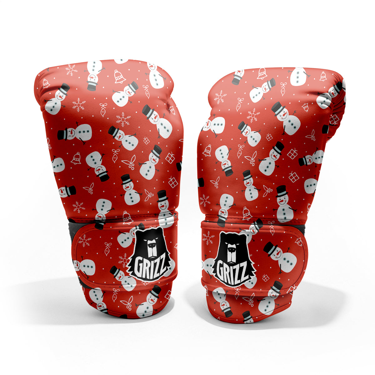 Snowman Xmas Print Pattern Pro Boxing Glove