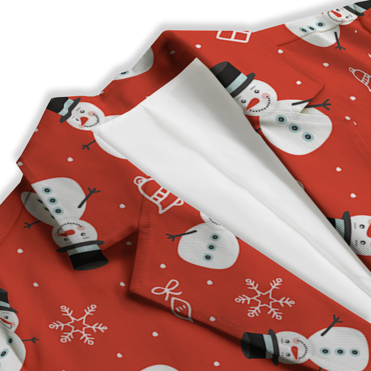 Snowman Xmas Print Pattern Women's Blazer-grizzshop