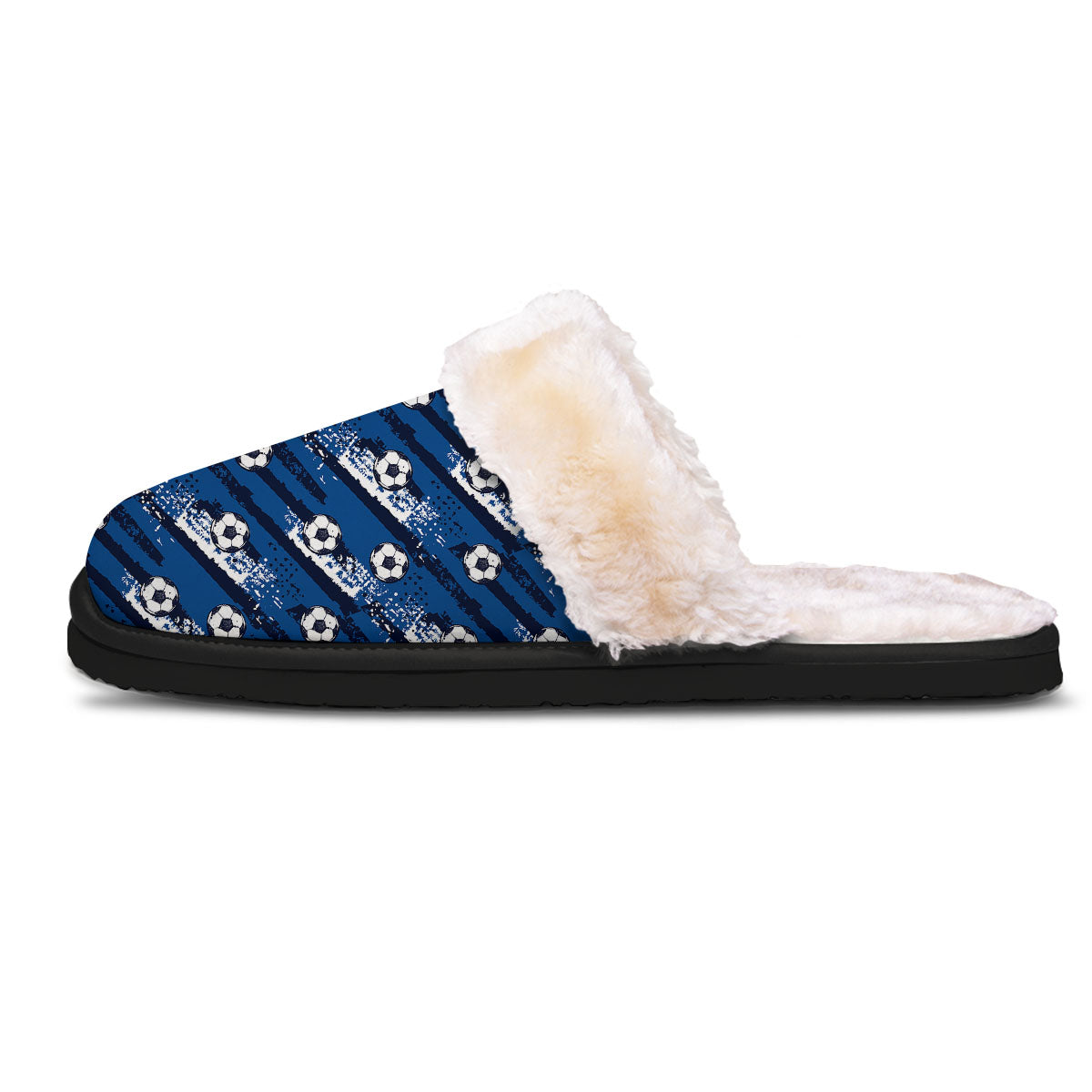 Soccer Ball Blue Print Pattern Slippers-grizzshop