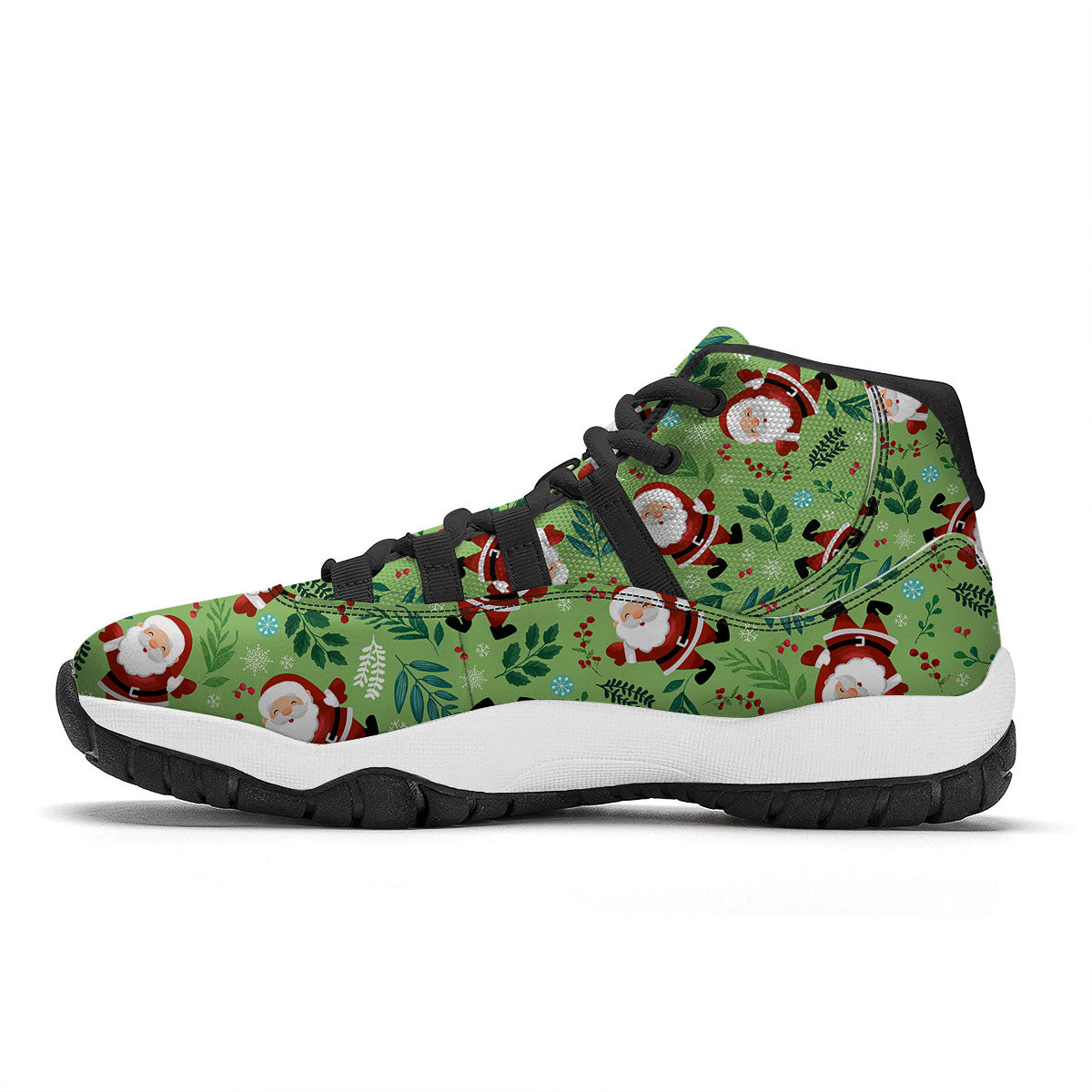 Soccer Ball Green Print Pattern Black Bball Shoes-grizzshop