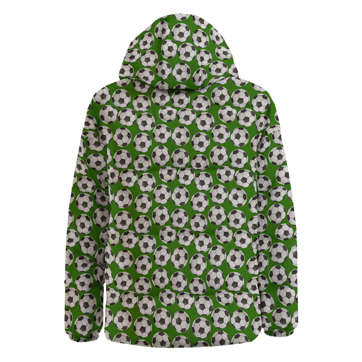 Soccer Ball Green Print Pattern Down Jacket-grizzshop