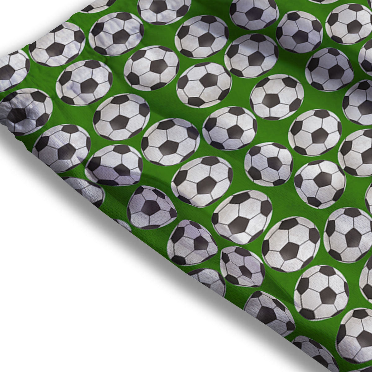 Soccer Ball Green Print Pattern Mesh Shorts